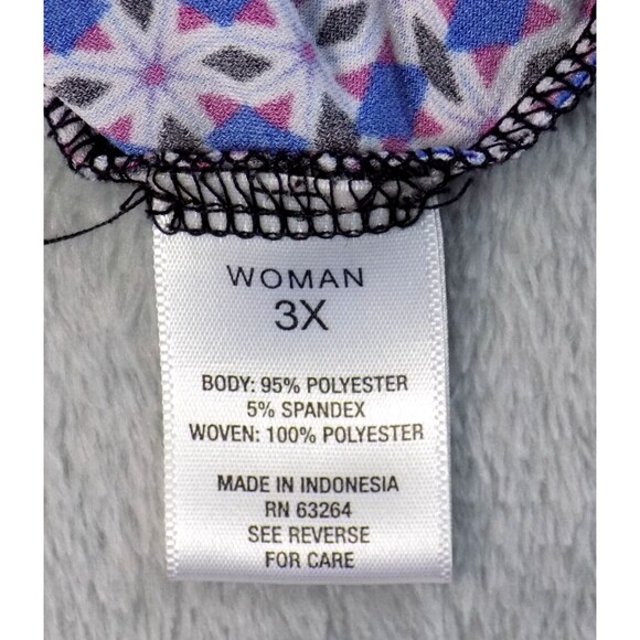 Roz Ali Top 3X Layer Flowy Tier Office Art Deco Chic Abstract (BUNDLE PRICE $5) - Picture 5 of 5